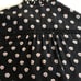 Kate Spade Ditsy Floral Pintuck Pleats Daisy Crochet Trim Popover Black Silk XXS