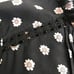Kate Spade Ditsy Floral Pintuck Pleats Daisy Crochet Trim Popover Black Silk XXS