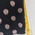 Kate Spade Ditsy Floral Pintuck Pleats Daisy Crochet Trim Popover Black Silk XXS