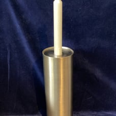 Wingard Brushed Metal Candle Holder