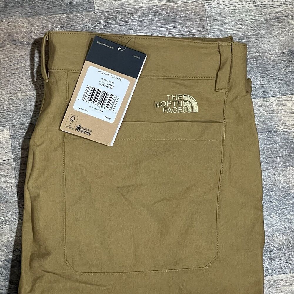 The North Face Men's Size 36 Utility Brown UPF 40+ Solo Pants 89 NWT 031