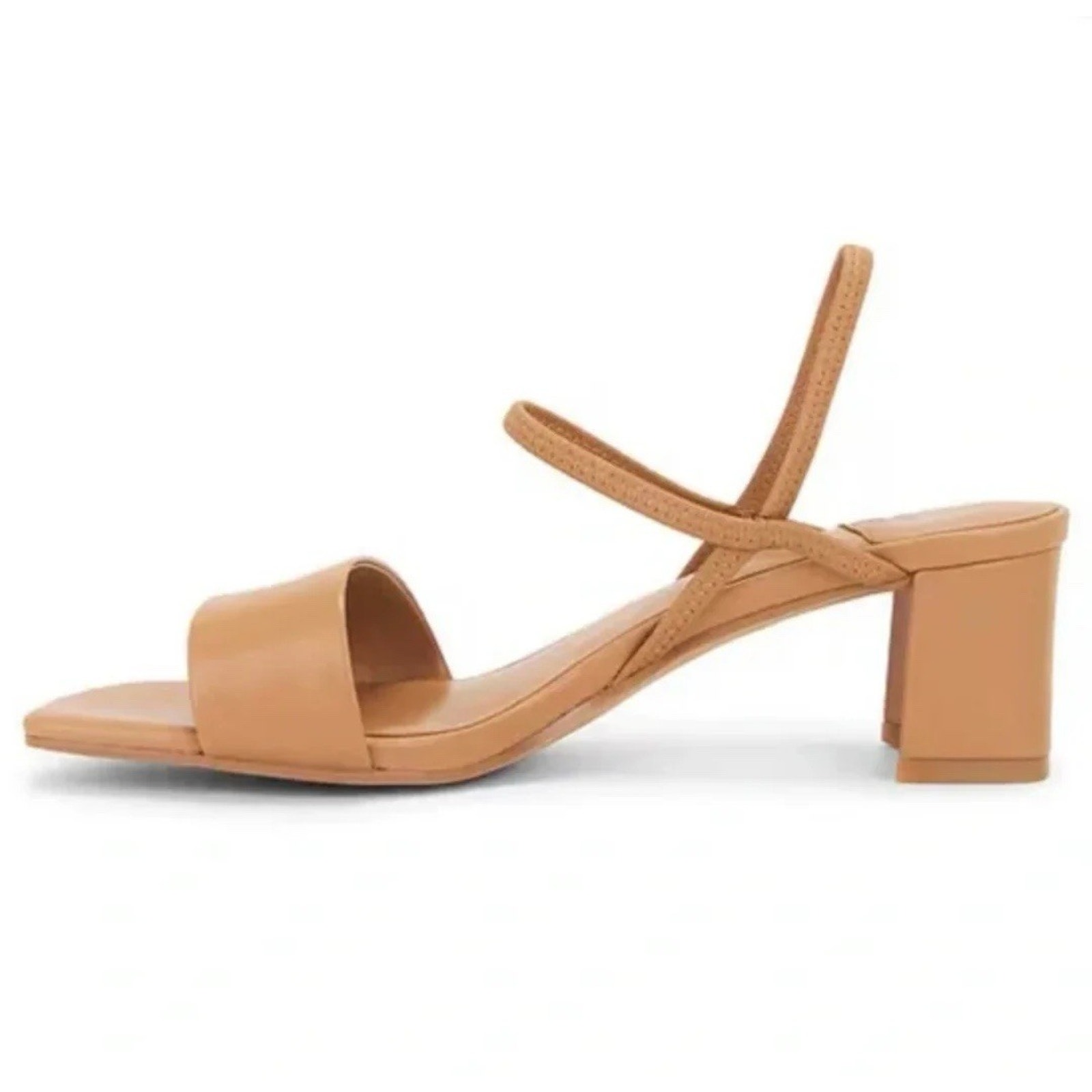 Jeffrey Campbell 'Adapt' Tan Nude Faux Leather Sandal Size 8.5