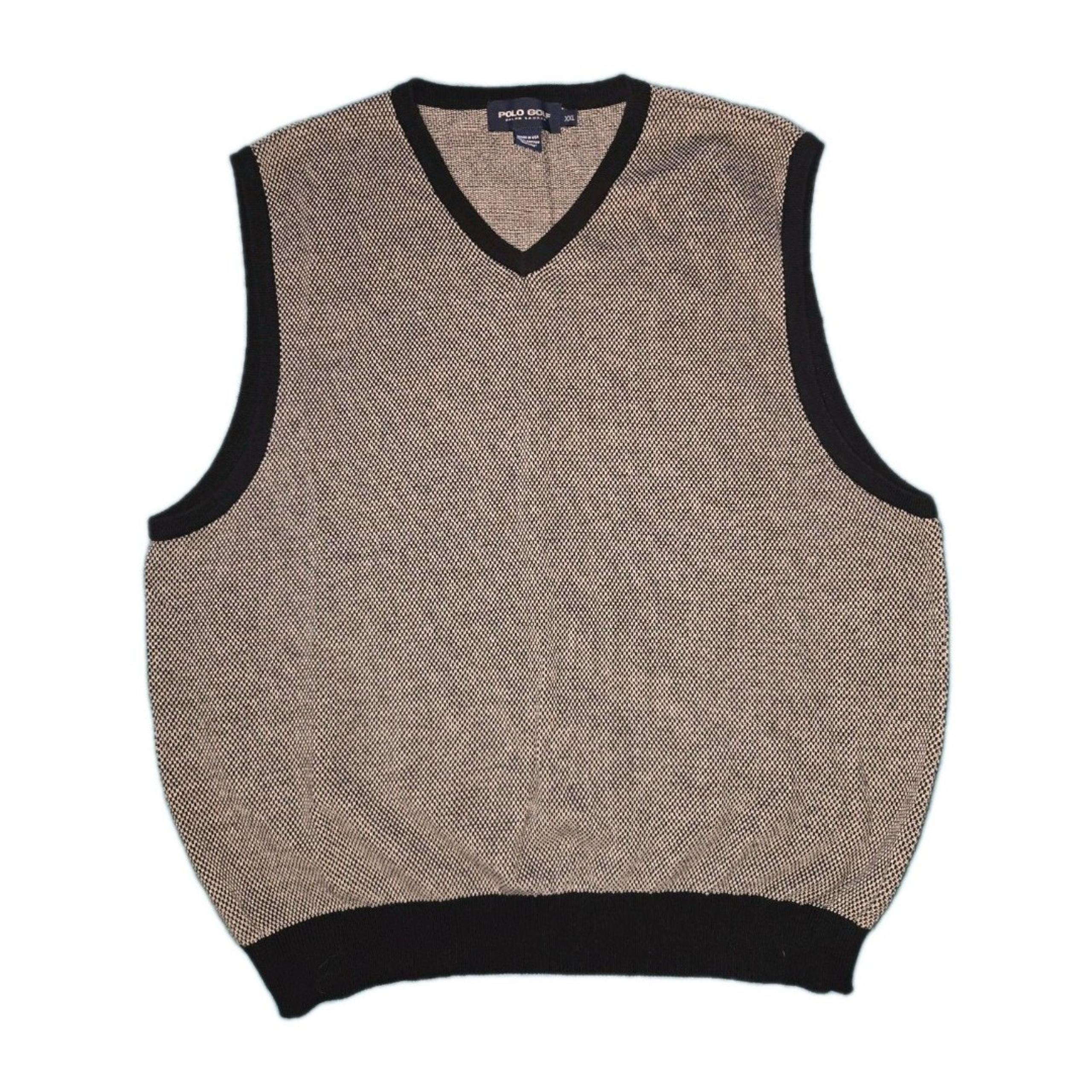 Polo Golf Ralph Lauren Sweater Vest Herringbone Men’s XL Navy