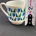 RARE Vintage Set 4 Arzberg Germany 48 Tea Cup & Saucer Blue Green Tulip MCM