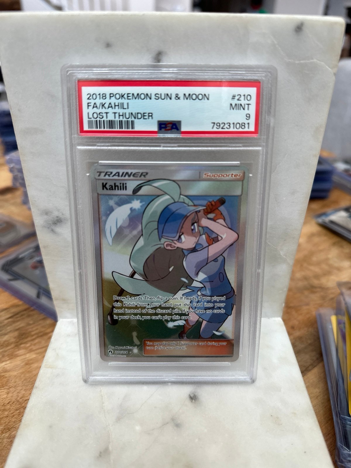 2018 Pokémon Sun & Moon FA/KAHILI Lost Thunder PSA 9