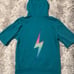 RARE Lightning ⚡️Aviator Nation Hoodie Teal Blue Size M
