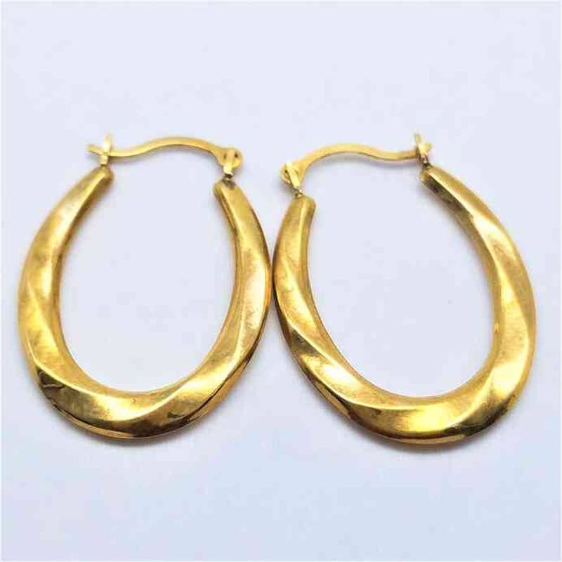 10K Gold Twist Hoop Earrings 0.9g GOLD EARRINGS