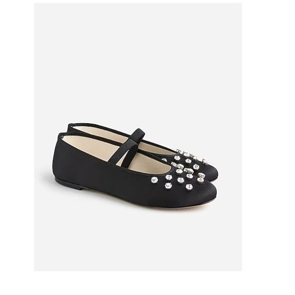 J.Crew 268 Collection Zoe Strappy Ballet Flats with Jewels Size 7 BV271