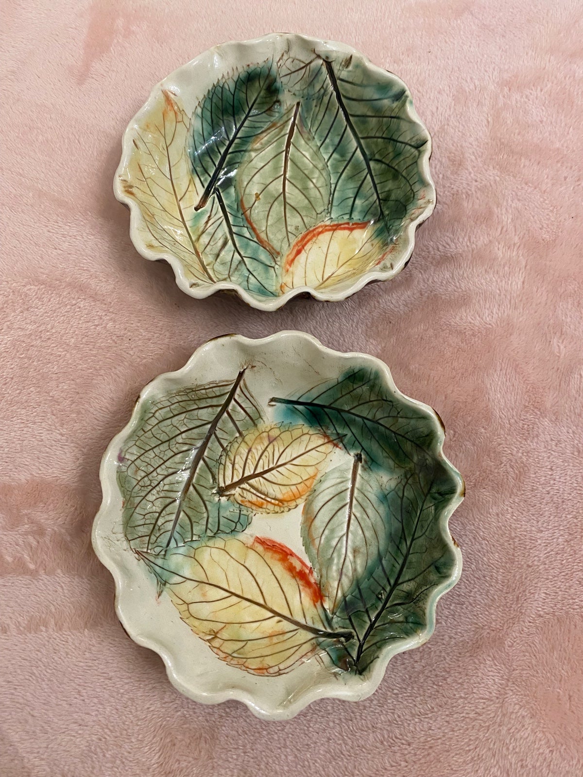 O. Goldin Ceramics Handcrafted Autumn stoneware small bowls set of 2