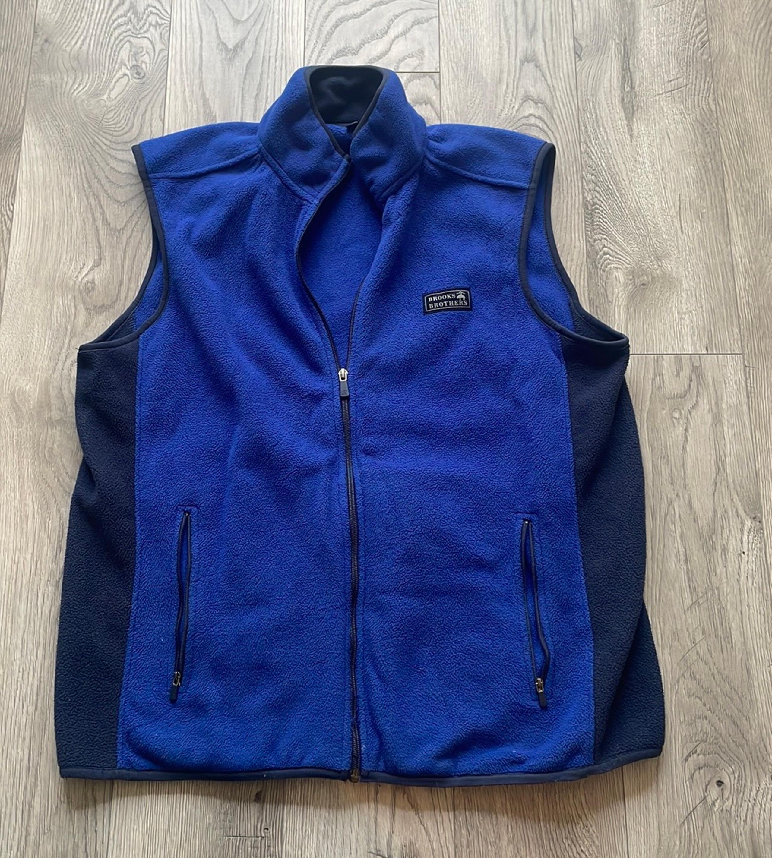 Brooks Brothers Men’s Fleece Vest Sz Lrg Blue