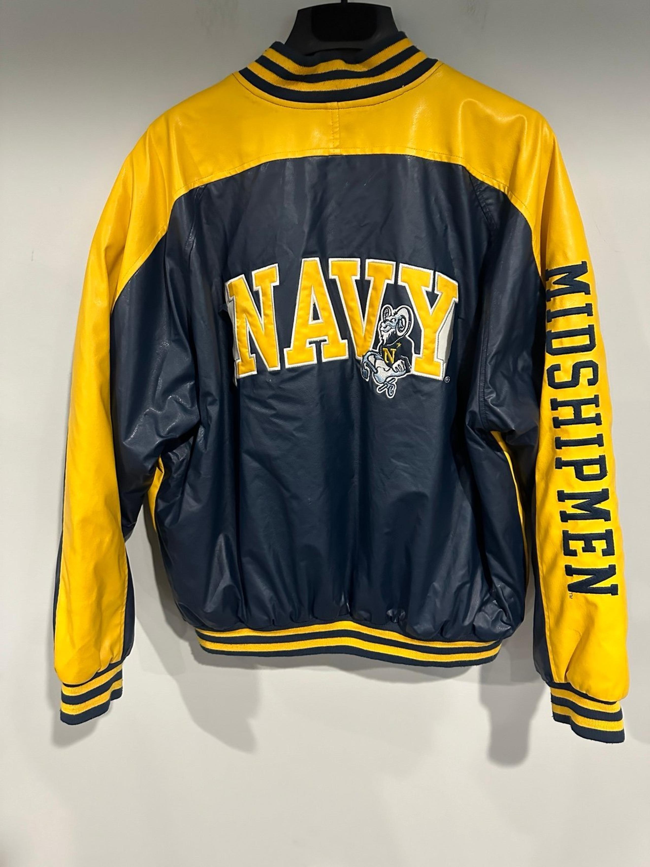 Navy Jacket Size Large Men Steve & Barrys Vintage Military Lined Bomber