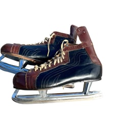 Antique CCM 12 Leather Professional Hockey Skates Made in Canada Vintage