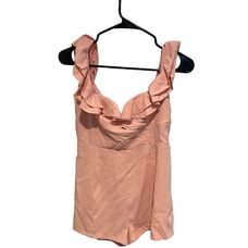 Superdown Pink Ruffled Romper NWT size medium