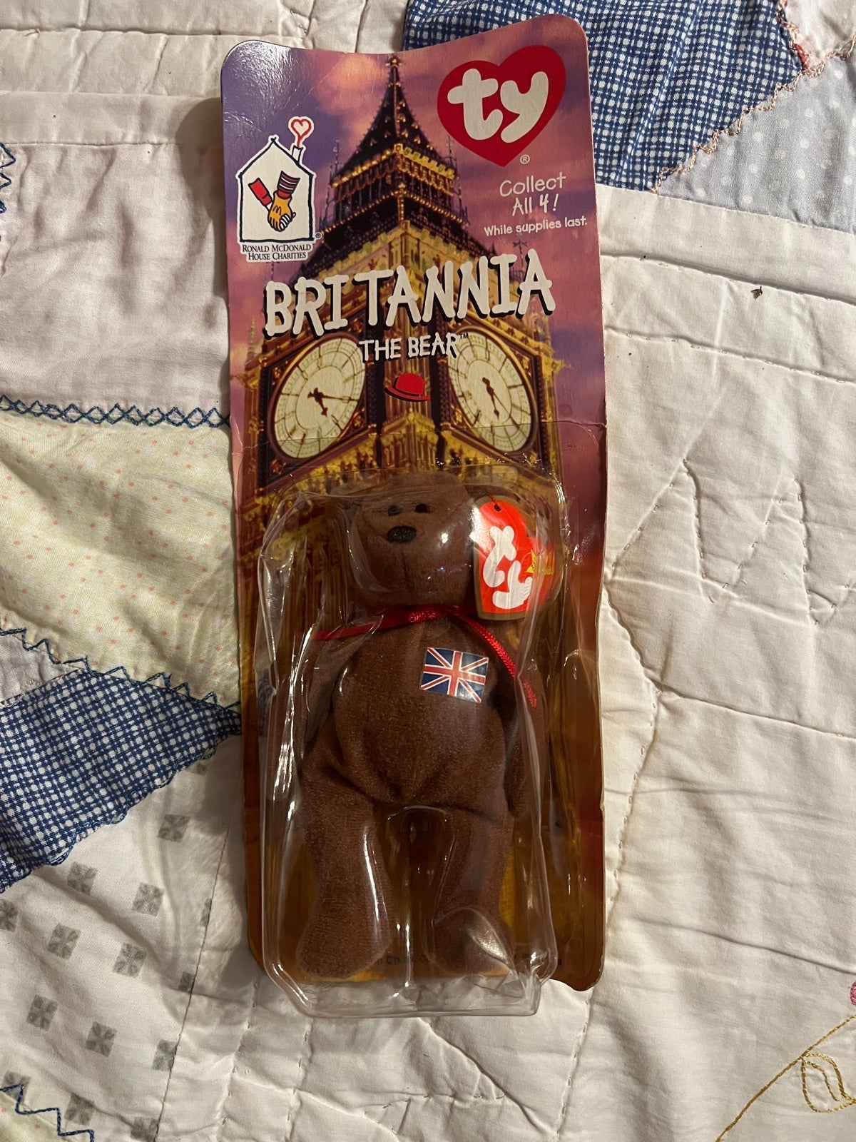 Very rare vintage Ty beanie babies /Ronald McDonald collection/ Britannia bear