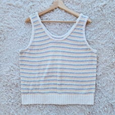Loft Pastel Stripe Knit Tank
