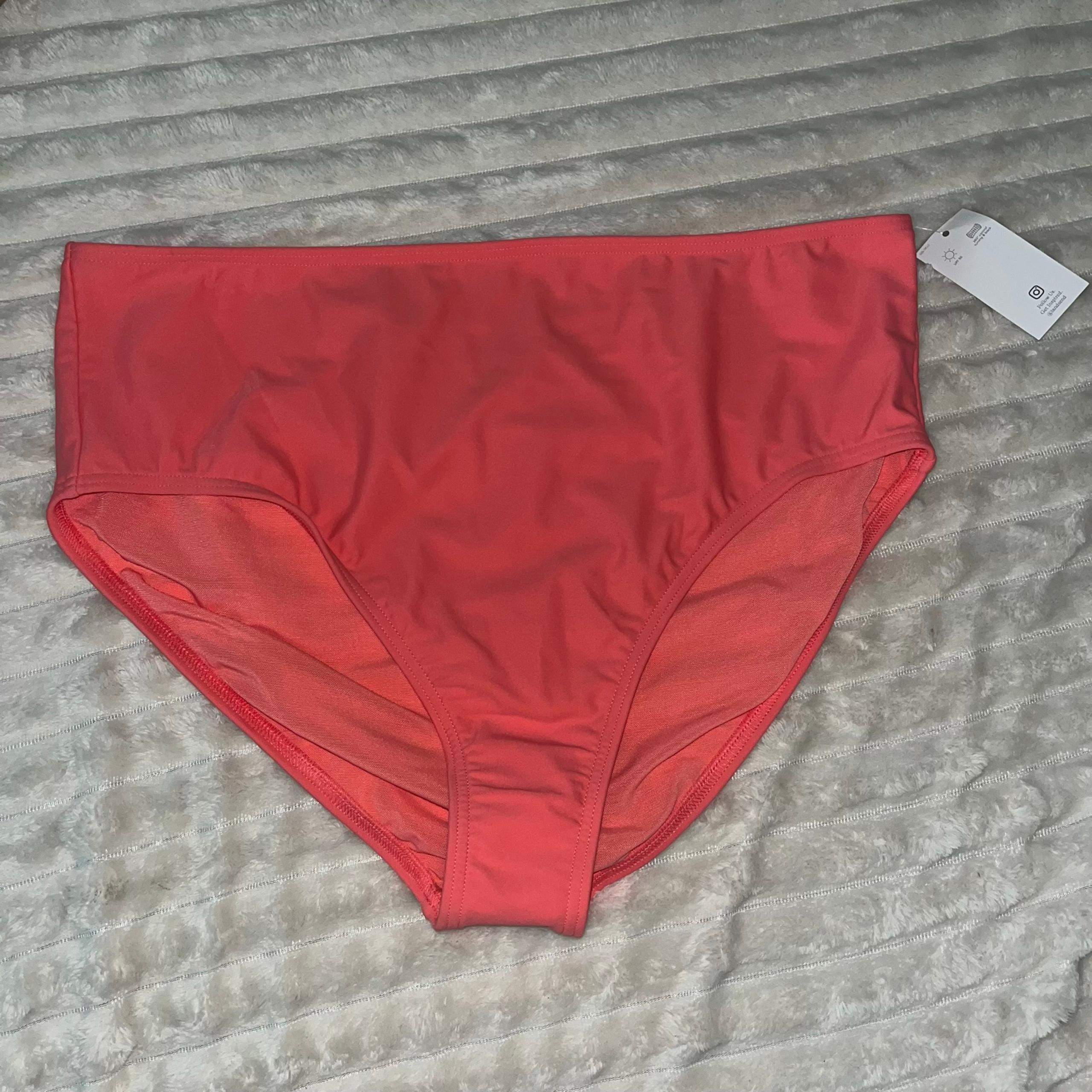 Lands' End Women's Mid Rise Bikini Bottoms • Size XL (18)