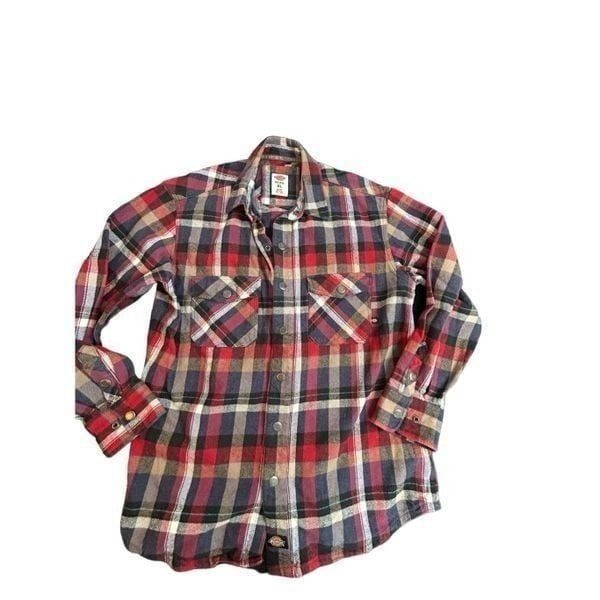 Dickies Work men’s six XL button down Fleece-Lined Flannel Shirt Jacket