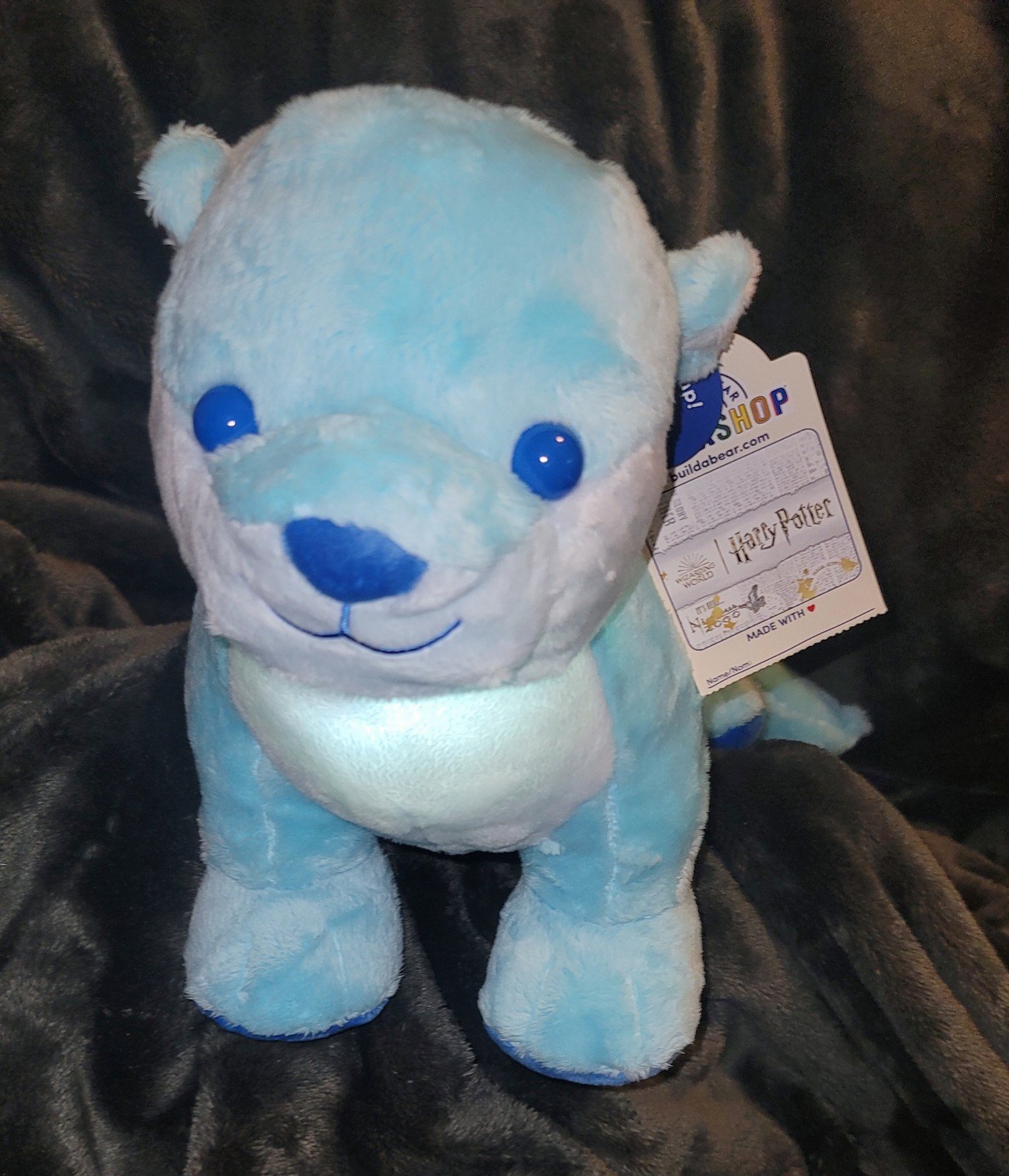 Build A Bear Blue Otter Patronus HARRY POTTER lights up NWT