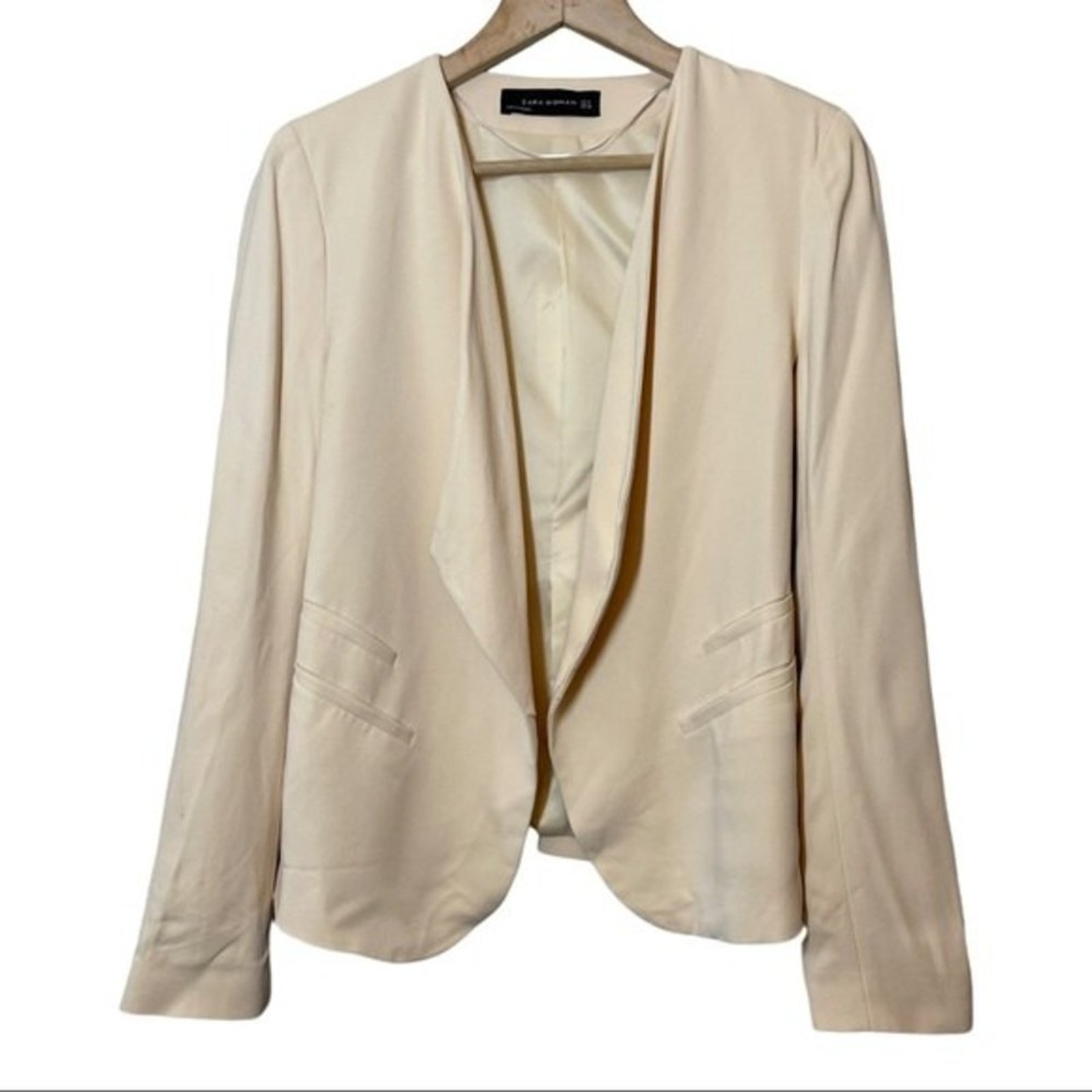 Zara Open Blazer Pale Peach Medium
