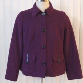 80s Plum Moleskin Jacket Vintage Purple