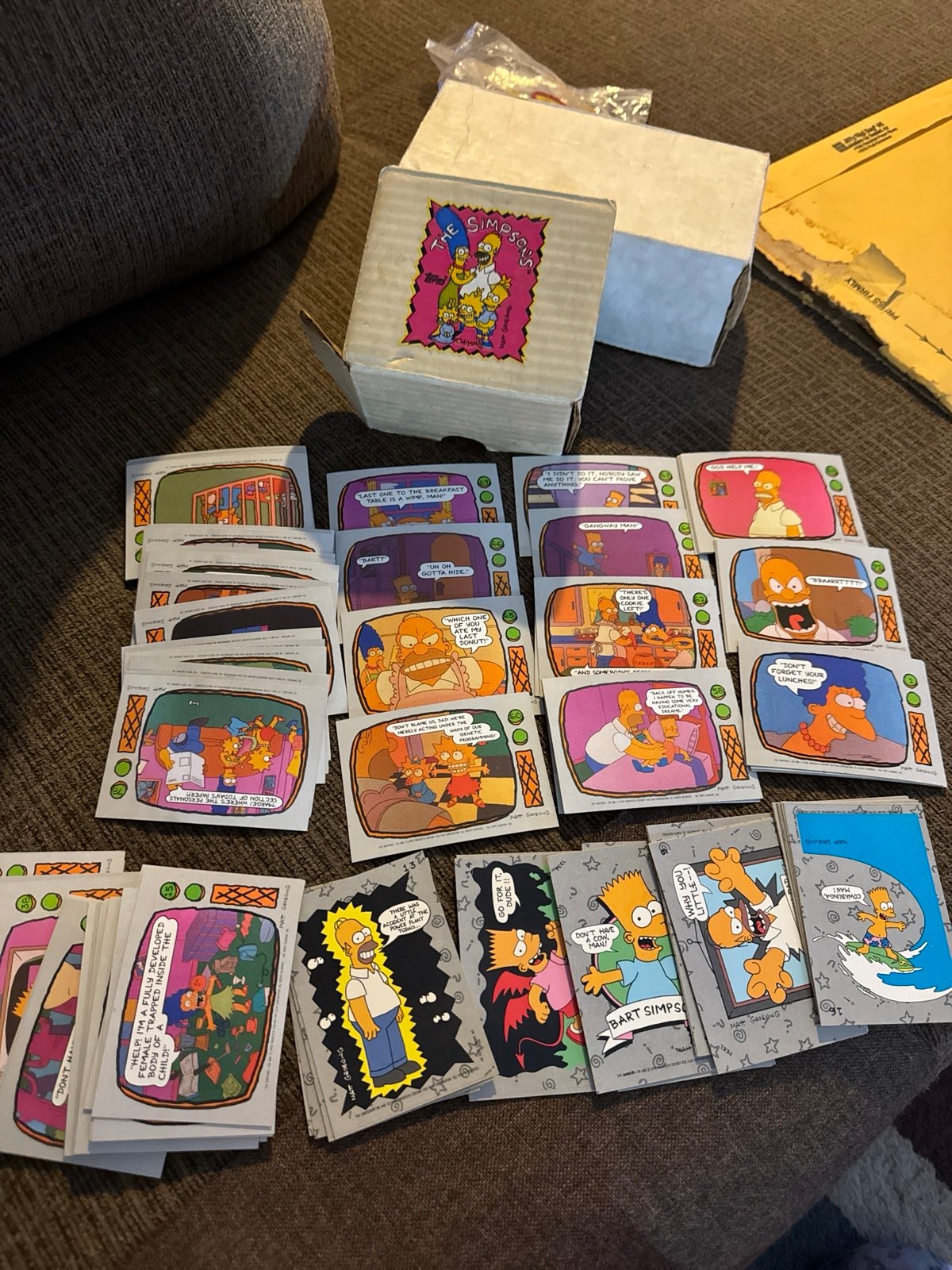 The Simpsons 1990 cards 109 or so lot mix