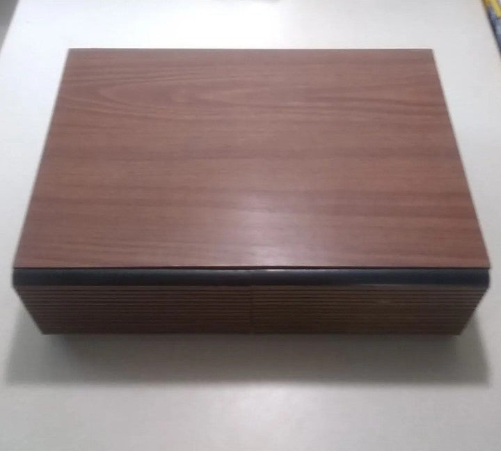 Vintage VHS Tape Holder 2 Drawer Storage Cabinet Case Faux Wood Holds 22 Tapes