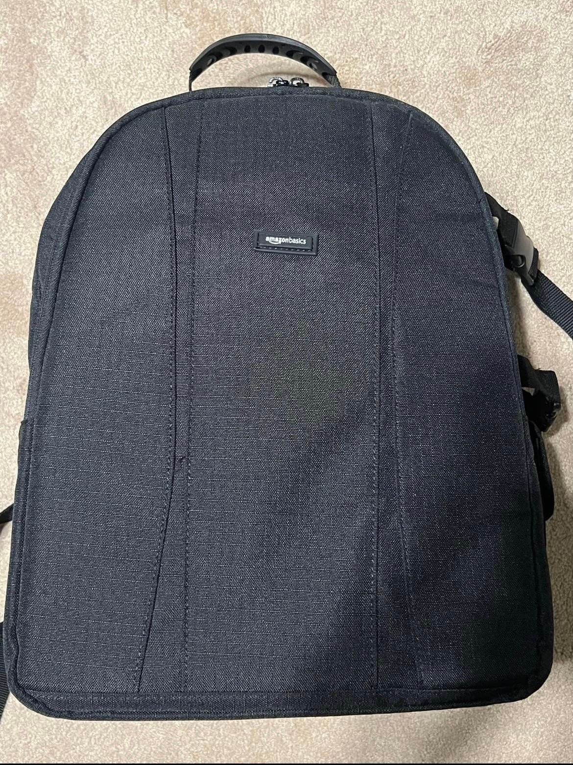 AmazonBasics Dslr and Laptop Backpack - Orange Interior