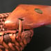 Vintage Wood Fish Head & Tail Woven Bread Basket