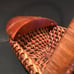 Vintage Wood Fish Head & Tail Woven Bread Basket