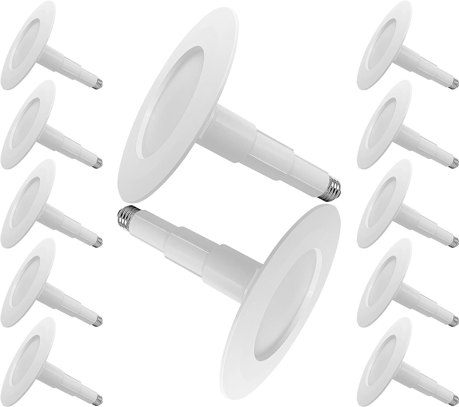 Jolux 5/6 Inch LED Can Light Adjustable Dimmable Recessed Retrofit Downlight 12x