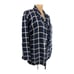 Masai Sz XL Jacket Long Sleeve Open Waterfall Front Pull Hem Navy Nautical