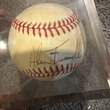 Autographed 1984 World Series Baseball Alan Trammell