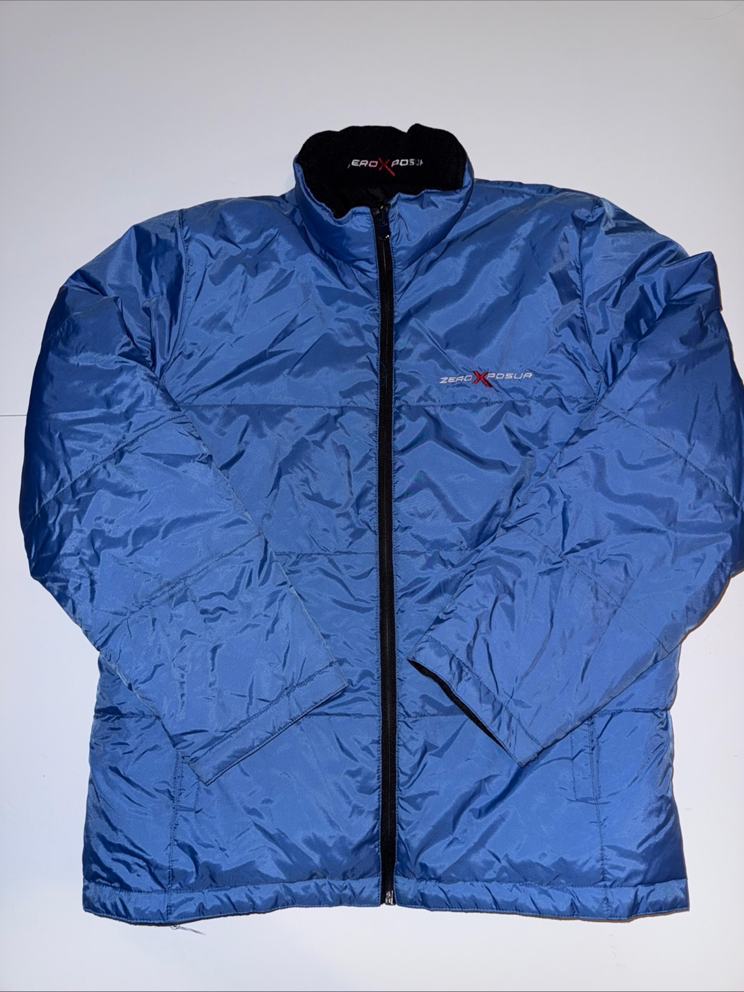 Zeroxposur Women's Winter puffer Coat Blue Black Reversible Read Description The