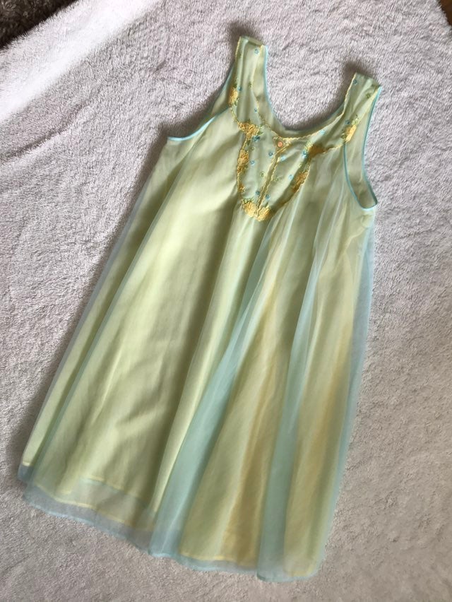 Rare 60s Kayser Chiffon Nightgown