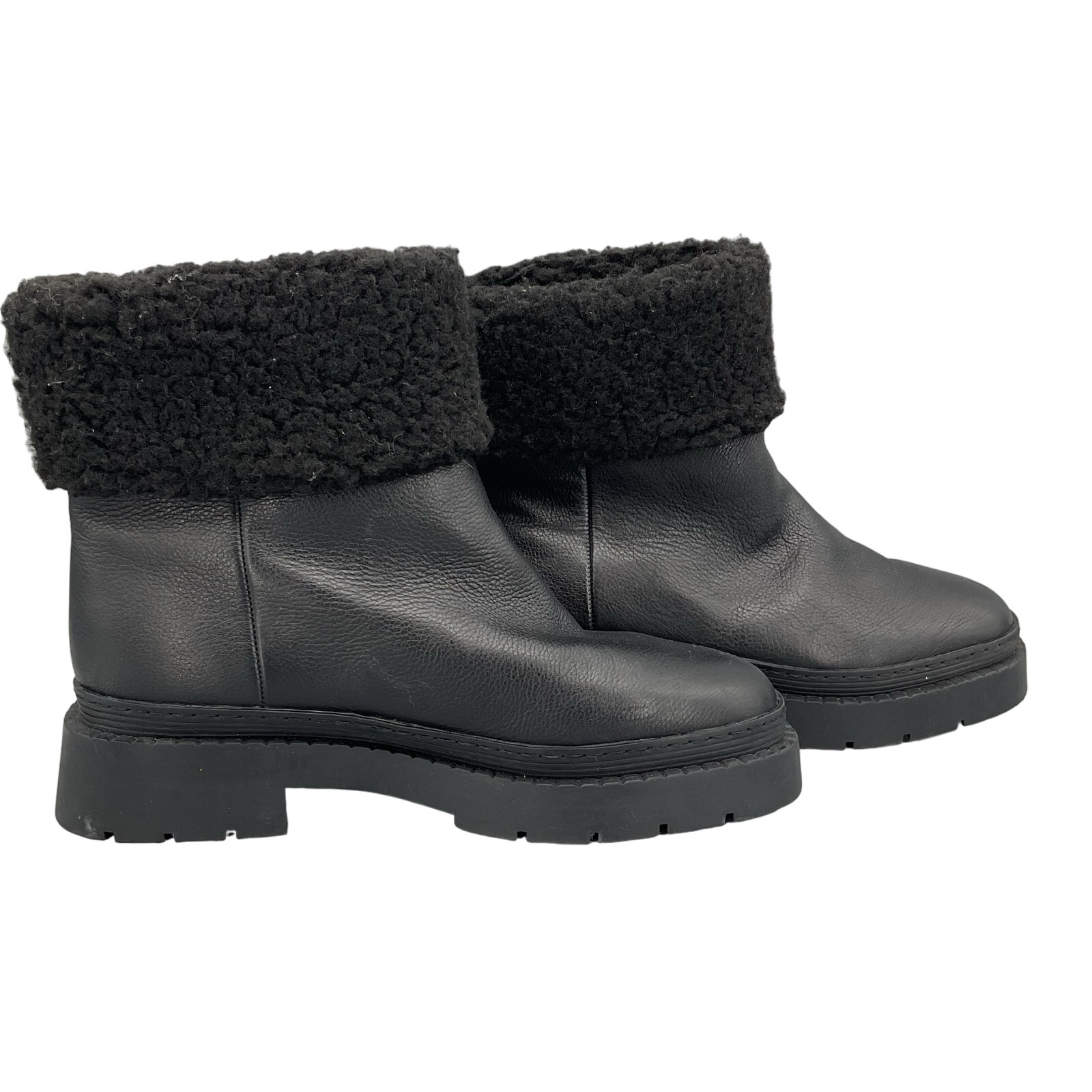 NEW Marc Fisher LTD Women’s Vina Faux Fur Lined Winter Boots Black Size 8.5M