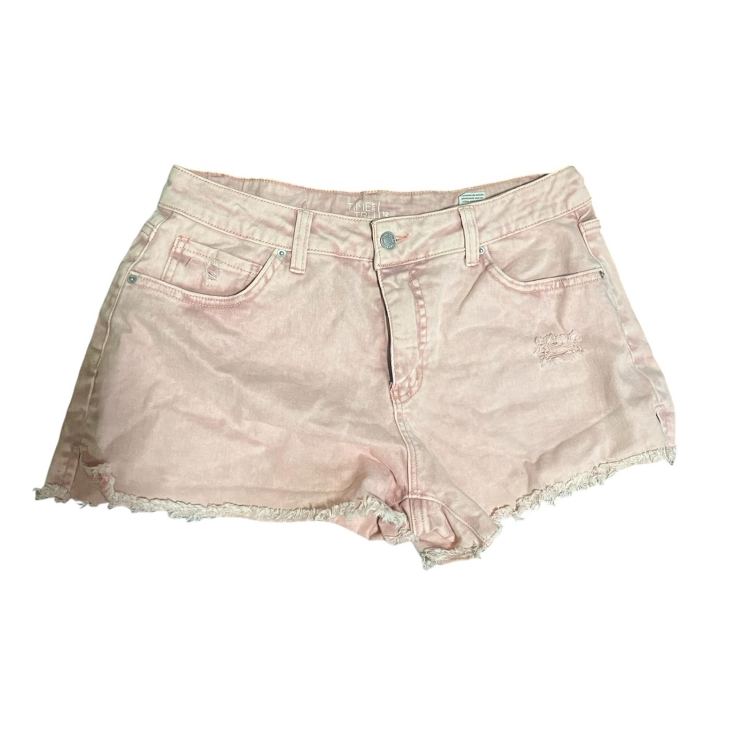 Womens Size 12 pink jean shorts