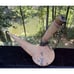 Unique 1970s Spanish Wine Decanter Glass With Leather Wood Stopper & Metal Chain