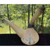 Unique 1970s Spanish Wine Decanter Glass With Leather Wood Stopper & Metal Chain