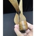Unique 1970s Spanish Wine Decanter Glass With Leather Wood Stopper & Metal Chain