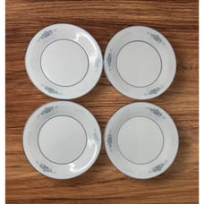 Vintage NORITAKE CHADBOURNE Set of 4 Salad Dessert Plates Blue Floral 8
