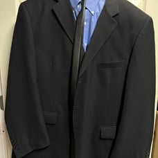 Men’s Suit Black with blue shirt