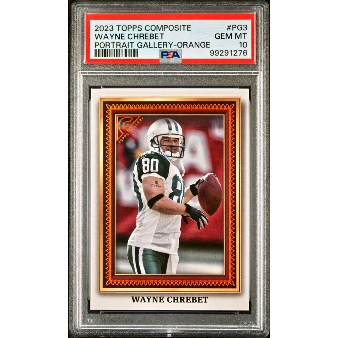 Wayne Chrebet 2023 Topps Portrait Gallery NFL #PG-3 Orange 17/25 Card PSA 10