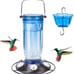 Kingsyard Glass Hummingbird Feeder for Outdoors Wild Bird Feeder with 6 Feeding