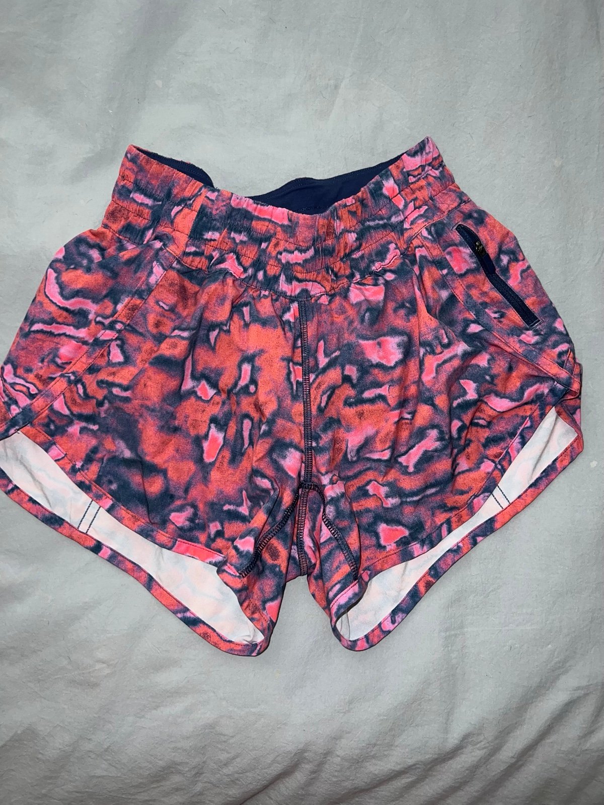 Lululemon Track That Mid Rise 5” Chroma Clash Pink Multi Tracker Shorts 4