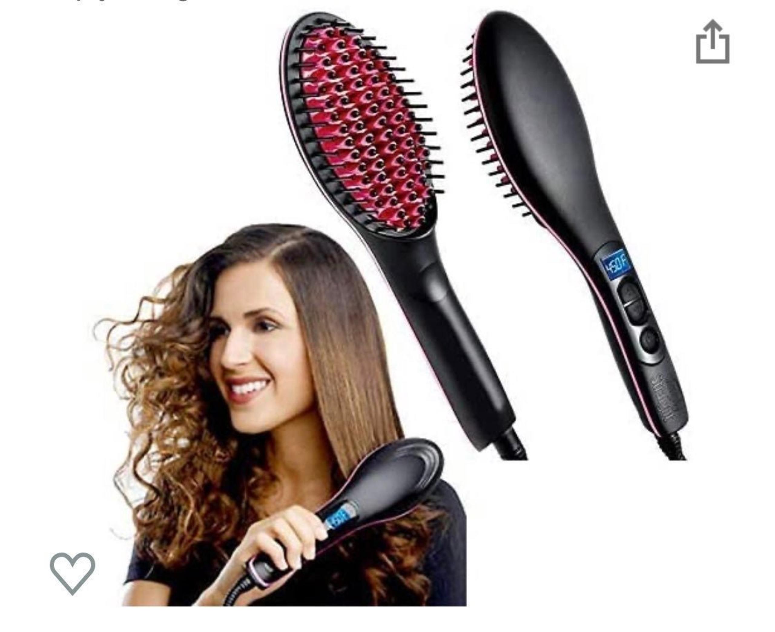 As seen on tv! hair straightener brush