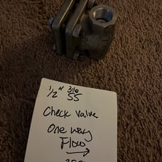 One way check valve