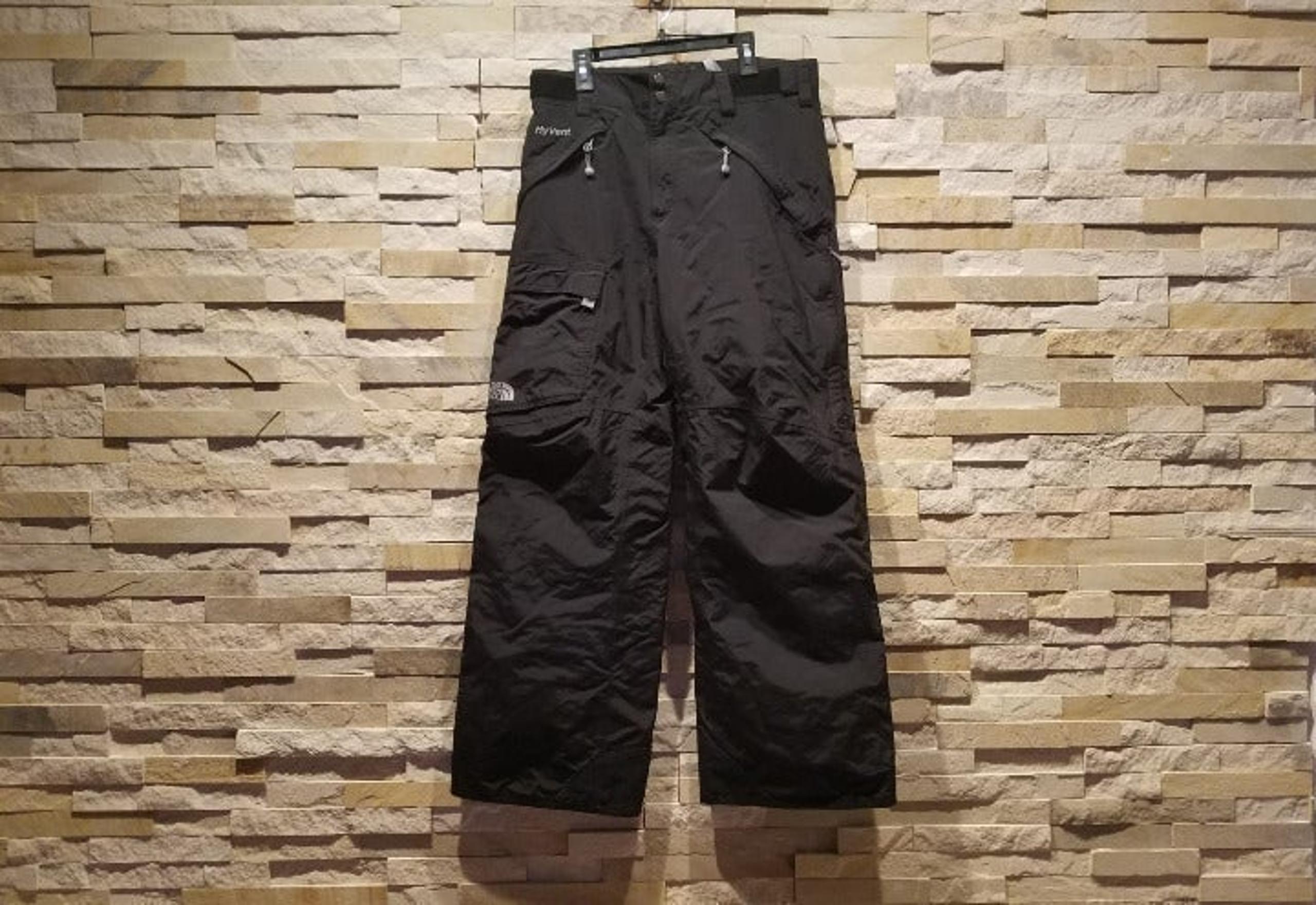 North Face Mens Small Ski Snow Pants TNF Winter Snowboard Black Snowsuit Bibs S