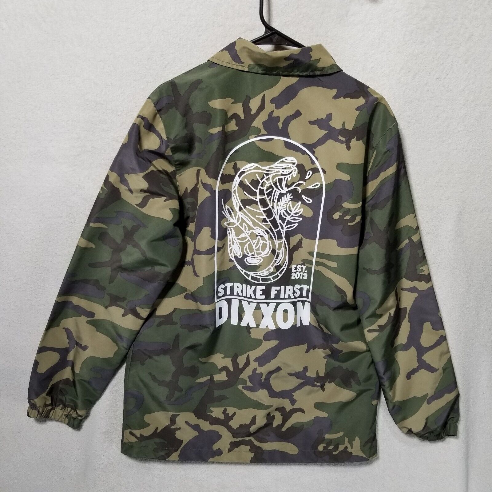 Dixxon Flannel Company Camo Camoflage Strike First Windbreaker Jacket Sz Small