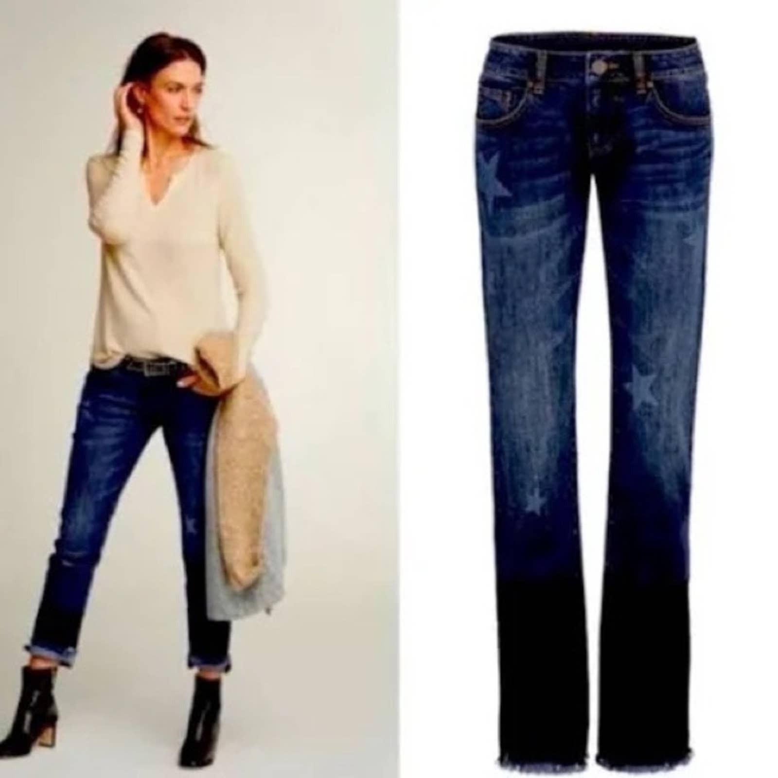 Cabi Slim Boyfriend Jeans in Celebrity Star Wash - Size 2