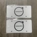Volvo white Brand New Front Vanity Metal Plate Frame Holder (2 Pack)